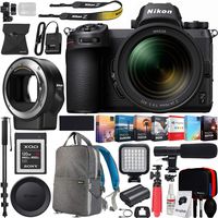 Nikon Z7 Mirrorless FX-Format Full-Frame 4K Ultra HD Camera Body (1594) with NIKKOR Z 24-70mm f/4 S Lens Kit + FTZ Mount Adapter for F-Mount and 120GB Memory Card Deco Gear Backpack Microphone Bundle