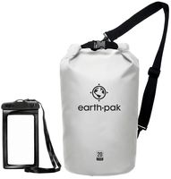 Earth Pak -Waterproof Dry Bag - Roll Top Dry Compression Sack Keeps Gear Dry for Kayaking, Beach, Rafting, Boating, Hiking, Camping and Fishing with Waterproof Phone Case
