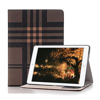 Hulorry iPad Pro 10.5 Case for Kids/Men/Women, Fashion Lattice Ultra Slim Lightweight Case with Screen Protector, Smart Folio Stand Hard Cover [No Slip Surface] for iPad Pro 10.5 inch- Brown