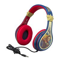 Kids Headphones for Kids Captain Marvel Adjustable Stereo Tangle-Free 3.5mm Jack Wired Cord Over Ear Headset for Children Parental Volume Control Kid Friendly Safe Perfect for School Home Travel