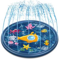 Neteast Outdoor Sprinkler Mat Water Toys for Kids and Toddlers, 68'' Outside Splash Pad Water Toys for 1 2 3 4 5 6 7 8 Year Old Boys and Girls Baby