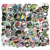 BOROLA 50pcs Not Random Skull Stickers for Laptop Cars Motorcycle Bicycle Luggage Graffiti Skateboard Waterproof Vinyl Scrapbook Stickers