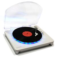 ION Audio Photon LP | 3-Speed Lighted Turntable with Multi-Color LEDs, USB Conversion, and Diamond-Tipped Stylus