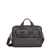 TUMI - Alpha 3 T-Pass Medium Screen Laptop Slim Brief Briefcase - 14 Inch Computer Bag for Men and Women - Anthracite