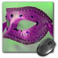 3dRose 8 x 8 x 0.25 Inches Masquerade in Antique Purple Pink Glitter Mouse Pad (mp_7018_1)