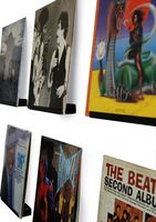 Hudson Hi-Fi Wall Mount Vinyl Record Display Shelf - Display Your Favorite LP Records in Style. Black Satin Finished Steel, One Pack