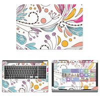 decalrus - Protective Decal Floral Skin Sticker for Dell Inspiron 15 i5570 / 5570 (15.6" Screen) case Cover wrap DEinspironi5570-105