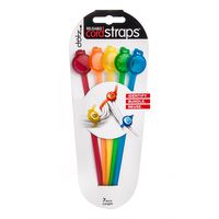 Dotz Reusable Cord Straps for Cord and Cable Management, 5 Count, Bright Colors (DCS201AN5-C)