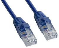 Amphenol MP-5XRJ45UNNB-003 Cat5e UTP Crossover Cable, RJ45, 10/100BASE-T, 3', Blue