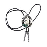 bolo tie for man balo tie western cowboy cowgirl tie (Howling Wolf)