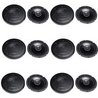 Hifonics Zeus 6.5 Inch 3 Way 300W Shallow Mount Coaxial Speakers (12 Pack)