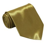 Soophen NEW Mens Necktie SOLID Satin Neck Tie Gold