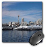 3dRose LLC 8 x 8 x 0.25 Inches Mouse Pad, Seattle on The Bay View Photograph (mp_65219_1)