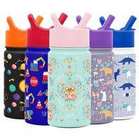 Simple Modern 14oz Summit Kids Water Bottle Thermos with Straw Lid - Dishwasher Safe Vacuum Insulated Double Wall Tumbler Travel Cup 18/8 Stainless Steel - Fox and The Flower