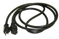 Interpower 71825110250 North American Cord Set, NEMA 5-15 Plug Type, IEC 60320 C19 Connector Type, Black Plug Color, Black Cable Color, 15A Amperage, 125VAC Voltage, 2.5m Length