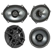 2) Kicker 40CS654 6.5" 300W + 2) 40CS684 6x8" 225W 2-Way Coaxial Car Speakers