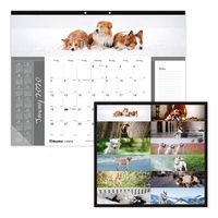 Blueline 2020 Monthly Desk Pad, English, Man's Best Friends Collection, 22 x 17 Inches (C194116-20)