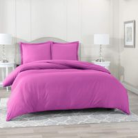 Nestl Bedding Duvet Cover 3 Piece Set - Ultra Soft Double Brushed Microfiber Hotel Collection - Comforter Cover with Button Closure and 2 Pillow Shams, Orchid Purple - Full (Double) 80"x90"