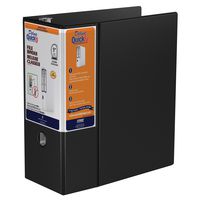 QuickFit Heavy Duty File Binder, 5 Inch, Locking D Ring, Black (28071)