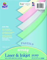 Pacon Assorted Pastel Multi-Purpose Paper, 8.5-in. x 11-in., 500 Sheets (101058)