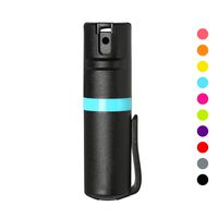 POM Black Pepper Spray Pocket Clip Model - Maximum Strength Self Defense OC Spray Safety Flip Top 10ft Range Running and Outdoors (Aqua)