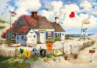 Buffalo Games - Charles Wysocki - Root Beer Break at the Butterfields - 300 Large Piece Jigsaw Puzzle