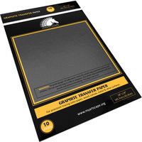Graphite Transfer Paper - 18" x 24" - 10 Sheets - Waxed Carbon Paper for Tracing - MyArtscape (Black)