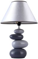 Simple Designs Home LT3052-GRY Shades of Gray Ceramic Stone Table Lamp