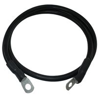 2 gauge heavy duty tinned copper marine battery cable BLACK (10 ft, 5/16" lugs)