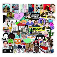 The Office Stickers Merchandise[60pcs] Funny Quote Waterproof Stickers Pack with Michael Dwight Jim Dunder Mifflin Stickers for Hydro Flasks Water Bottles Laptop Notebook Computers Guitar Bike Car