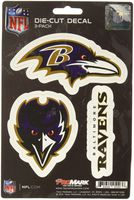 NFL Baltimore Ravens Team Decal, 3-Pack