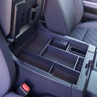 JKCOVER Center Console Organizer Tray Compatible with Toyota Tundra 2014 2015 2016 2017 2018 2019 2020 Tundra Accessories,Insert ABS Black Materials Armrest Box Secondary Storage
