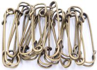 LeBeila Heavy Duty Safety Pins - Stainless Steel Safety Pins for Blankets/Skirts/Kilts/Crafts Metal Large 3 Inch in Bulk (20 PCS, Bronze)