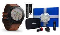 Garmin Fenix 6X Sapphire (Black with Leather Band) Beat Yesterday Gift Box Bundle | +HD Screen Protectors, Extra Band, PlayBetter Portable Charger, Car/Wall Adapters & Case | Multisport Fitness Watch