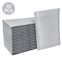 HBlife #0 6x10 Inches Poly Bubble Mailers Self Seal Gray Padded Envelopes, Pack of 50