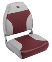 Wise 8WD588PLS-661 Standard High Back Fishing Boat Seat, Grey / Red
