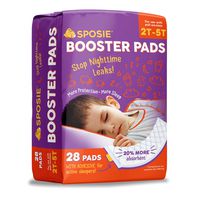 Sposie Adhesive Overnight Diaper Booster Pads for Regular & Pull-On Diapers, Nighttime Protection for Heavy Wetters, Fits Diaper Sizes 4-6 and Pull-ons 2T-5T