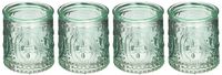 Kate Aspen Vintage Blue Glass Tealight Holder (Set of 4)