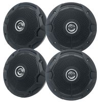 JBL Black OEM Replacement Marine 180 Watt 6.5" 4Ω Coaxial Waterproof Speakers Bundle - 4 Speakers