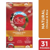 Purina ONE Natural Dry Dog Food, SmartBlend Chicken & Rice Formula - 31.1 lb. Bag