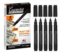 Dri Mark CFD5PK Counterfeit Bill Detector Pen for Use w/U.S. Currency (Pack of 5)