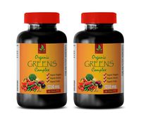 antioxidant Supplement Anti Aging - Greens Complex Organic 1350 MG - Ginger Extract Supplement - 2 Bottles 120 Tablets