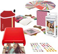 Polaroid Zip Wireless Photo Printer (Red) Starter Bundle with Neoprene Case