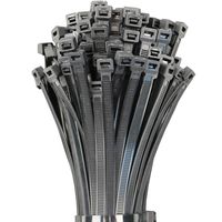 200 Premium Heavy Duty 14 Inch Zip Ties | Black Nylon Cable Ties | XGS Wire Ties by APTronix (14 Inch, Black)