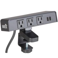 VARIDESK PowerHub Surge Protector with 3 AC Outlets and 2 USB Ports - 12' Cord