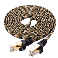 Cat 7 Ethernet Cable 50 Feet,Ruaeoda RJ45 Connectors Slim Braide Long Network Internet Cable for PS4,Printer,Ethernet Switch, Modem, Coupler,PC, Mac, Laptop,PS2,PS3,PS4,and XBox-10 Gigabit 600Mhz