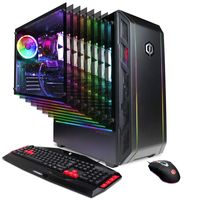 CYBERPOWERPC Gamer Master Gaming PC, AMD Ryzen 5 1400 3.2GHz, AMD Radeon RX 570 4GB, 8GB DDR4, 480GB SSD, WiFi Ready & Win 10 Home (GMA8900CPG, Black)