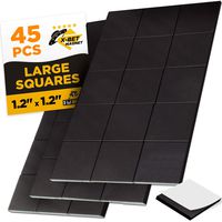 Large Magnetic Squares - 45 Self Adhesive Magnetic Squares (Each 1.2" x 1.2") - Peel & Stick Magnetic Sheets - Flexible Sticky Magnets - Tape is Alternative to Magnetic Stickers, Strip and Roll