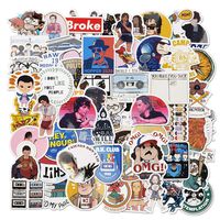 100 pcs Stranger Things Sticker Waterproof Vinyl Laptop Stickers for Water Bottles, Phone, Computer, Car, Guitar, Helmet, Skateboard, Bicycles, Luggage Graffiti Decals for Teens