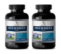Liver Support Blend - Liver DETOXIFIER Complex 825MG - Extra Strength Formula - Milk Thistle Best Seller - 2 Bottles 120 Capsules